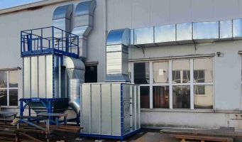 odsávání svařovny, prostorové odsávání svařovny, podstropní odsávání svařovny, ventilátor a filtr