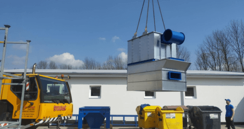 Odsávání kompozitního prachu při dělení profilů